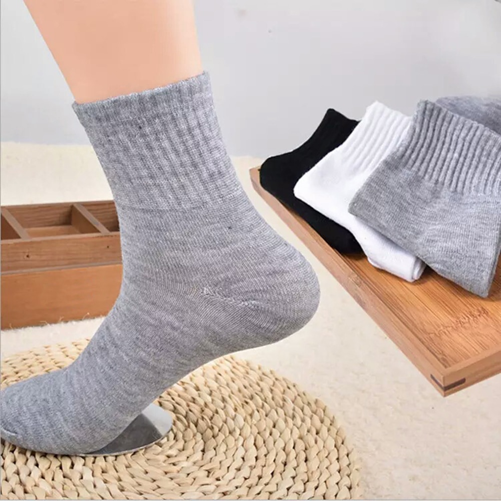 Mannen Katoenen Sokken Casual Business Zomer Dunne Zwarte Sokken Deodorant Ademend Man Lange Sok