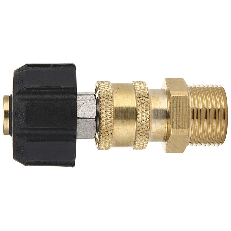Pressure Washer Adapter Set Quick Connect Nozzle to Wand M22 14mm to 1/4 Inch