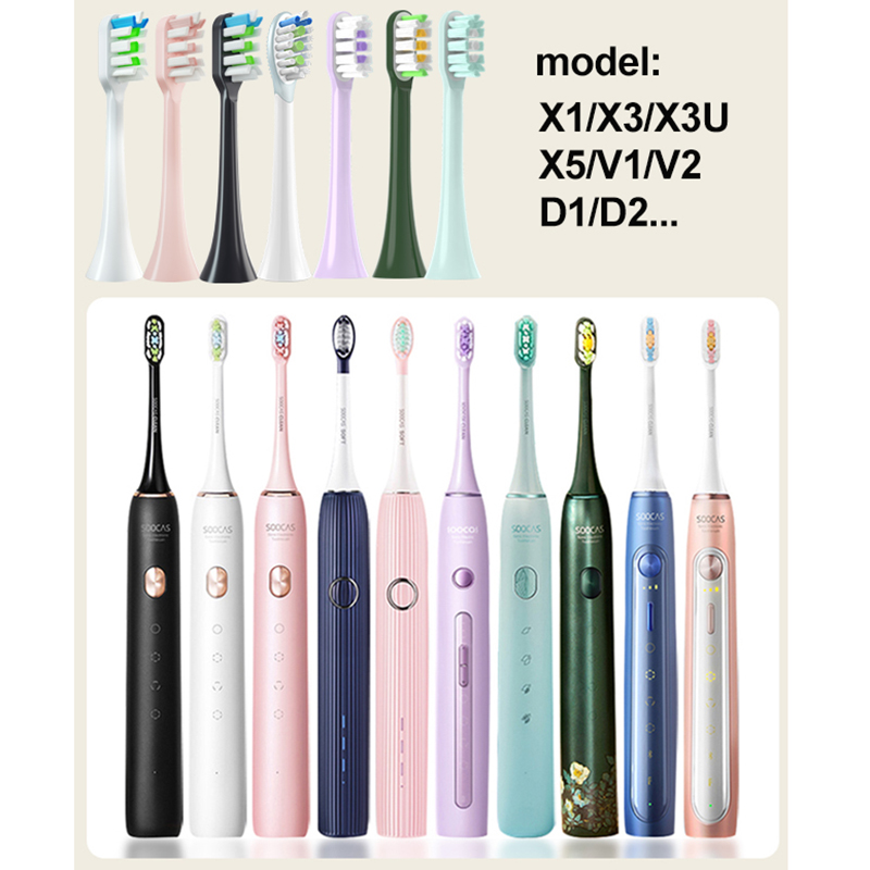 Replacement Toothbrush Heads For SOOCAS All Series X3U/X3pro/X3S/D5/D2 Sonic Electric Toothbrush Soft Bristle Nozzle