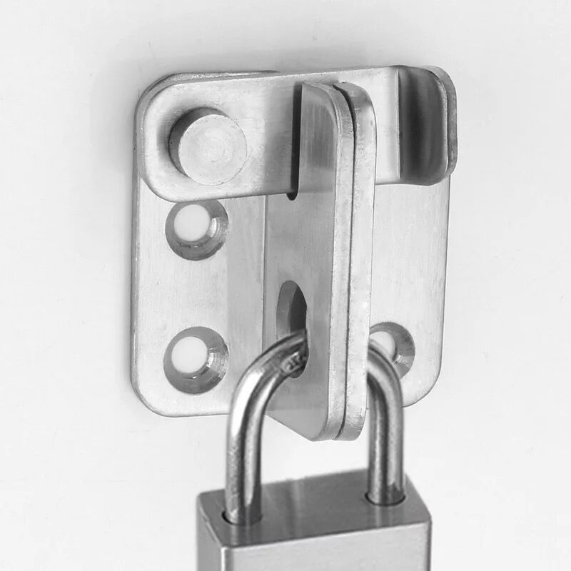 Stainless steel safety wooden door latch buckle lock lock left and right open door lock bolt hardware Furniture accessories