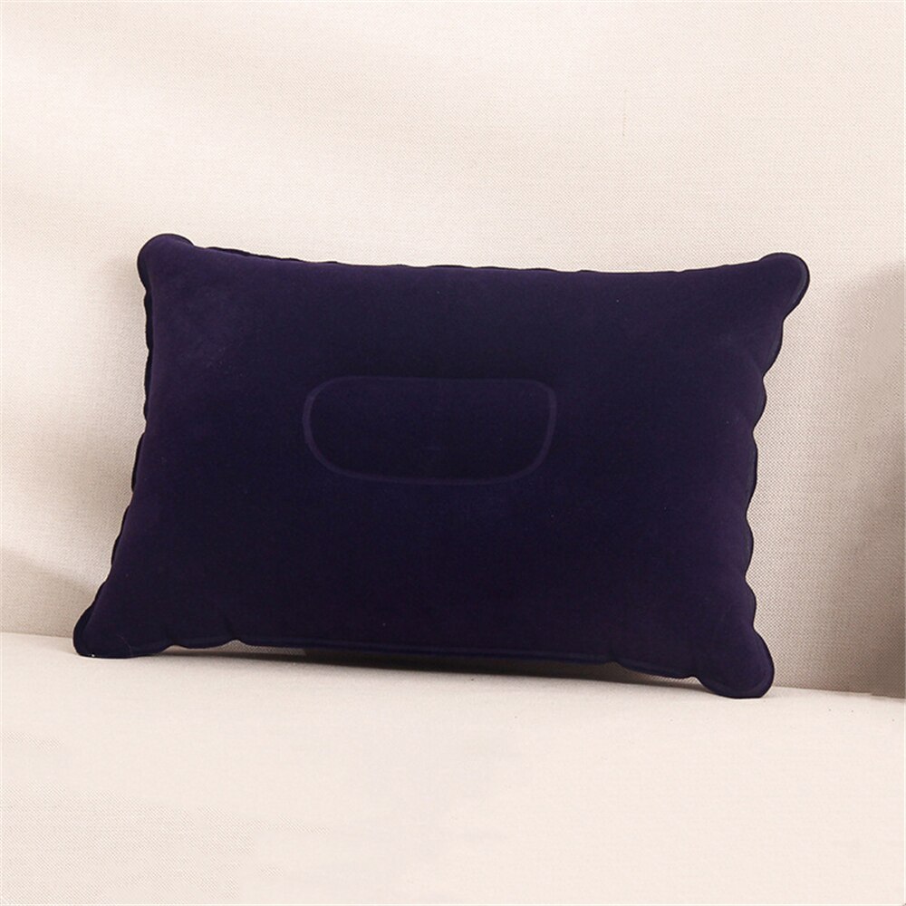 S-Portable Ultralight Inflatable PVC Nylon Air Pillows Camping Sleep Cushion Travel Hiking Beach Car Plane Head Rest Camp Gears: DarkPurple-S
