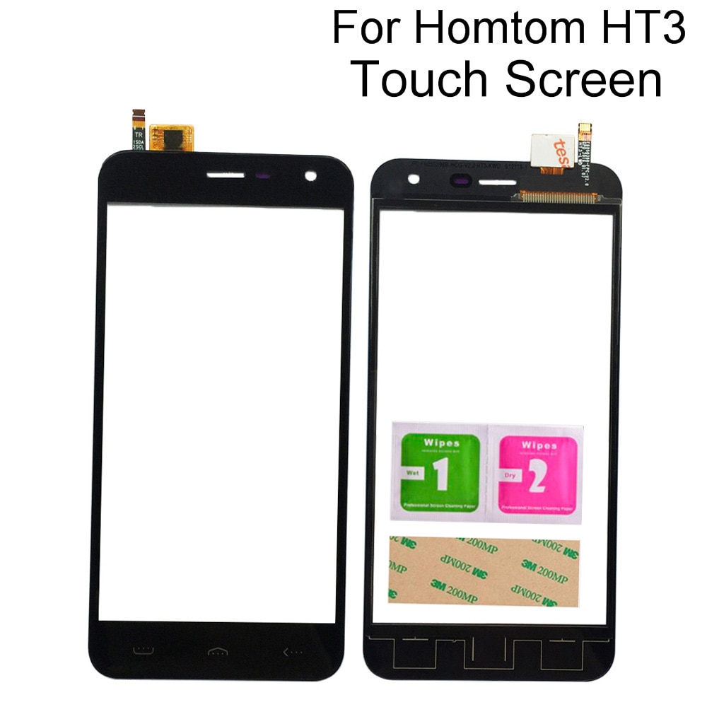 Panel táctil móvil para Homtom HT3 pantalla táctil de cristal para Homtom HT3 Pro pantalla táctil de cristal frontal 5,0 "herramientas 3M pegamento