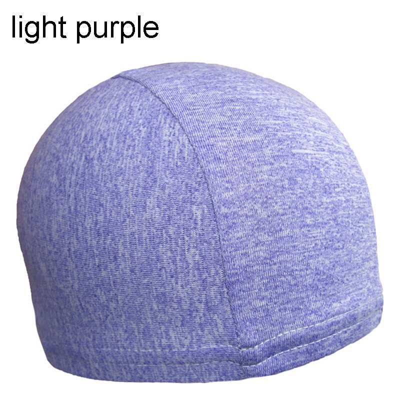 Soft Helmet Liner Quick-dry Skull Cap Under Helmet Cycling Headgear Bicycle Sports Breathable Beanie Adults Unisex D: light purple