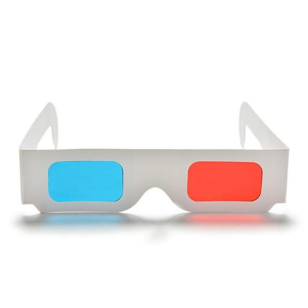 Anti-glare 3D Glasses Universal Paper Anaglyph Paper View Anaglyph Red Cyan Red/Blue 3D Glass For Movie EF