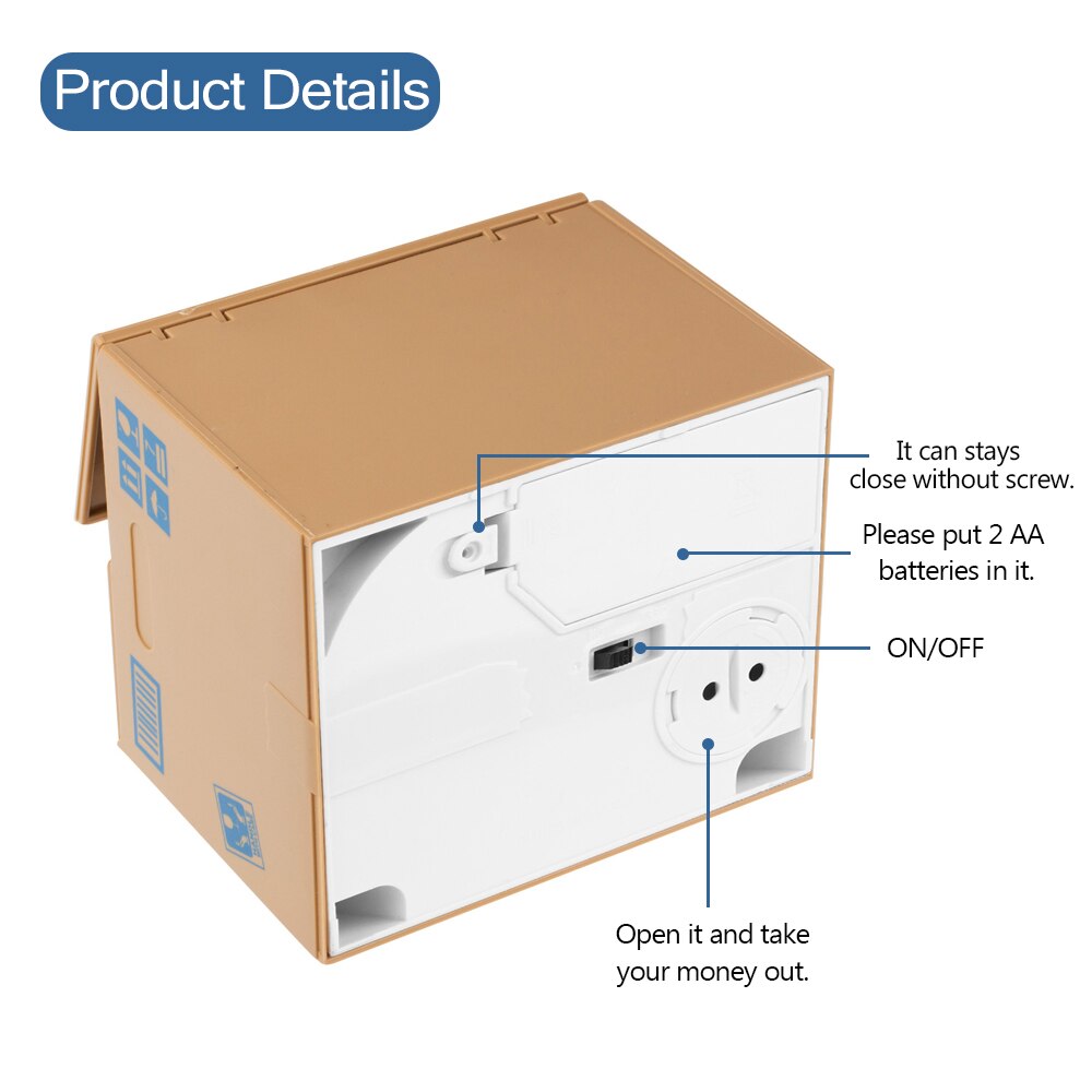 Hucha y Caja de Ahorro automática Youool Itazura, hucha, gato, robo, hucha, hucha grande, Panda, Moneybox