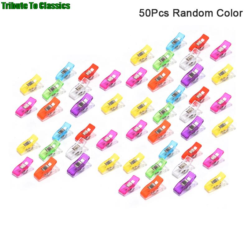 Clips de plástico Multicolor para costura, pinzas para tela, Clips para manualidades de retazos, soporte para ropa, 10/20/50/100 piezas