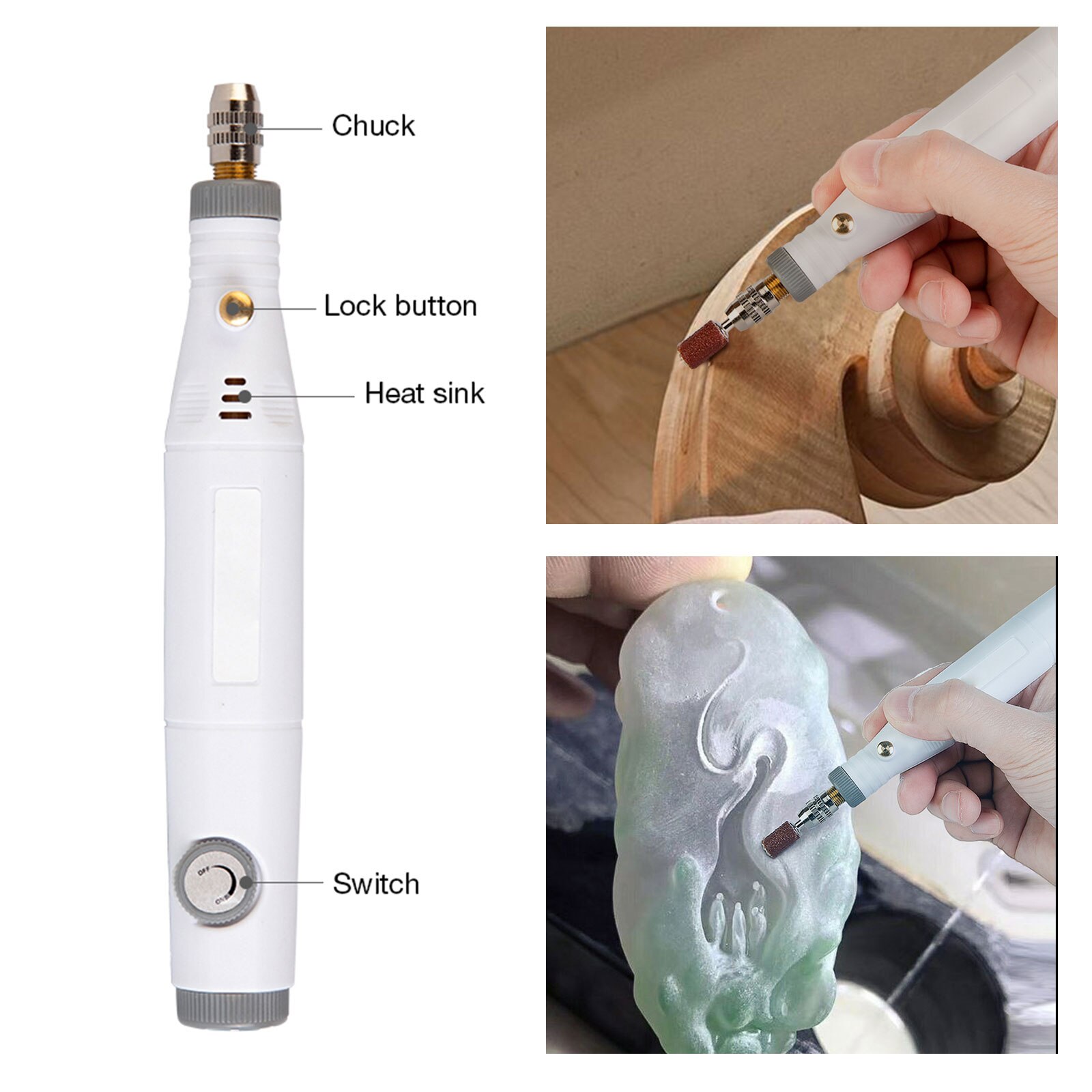 Mini Drill Engraver 18V Adjustable Speed Power Tool Manicure Machine Electric Motor Drilling Machine Dremel Accessoraies Set