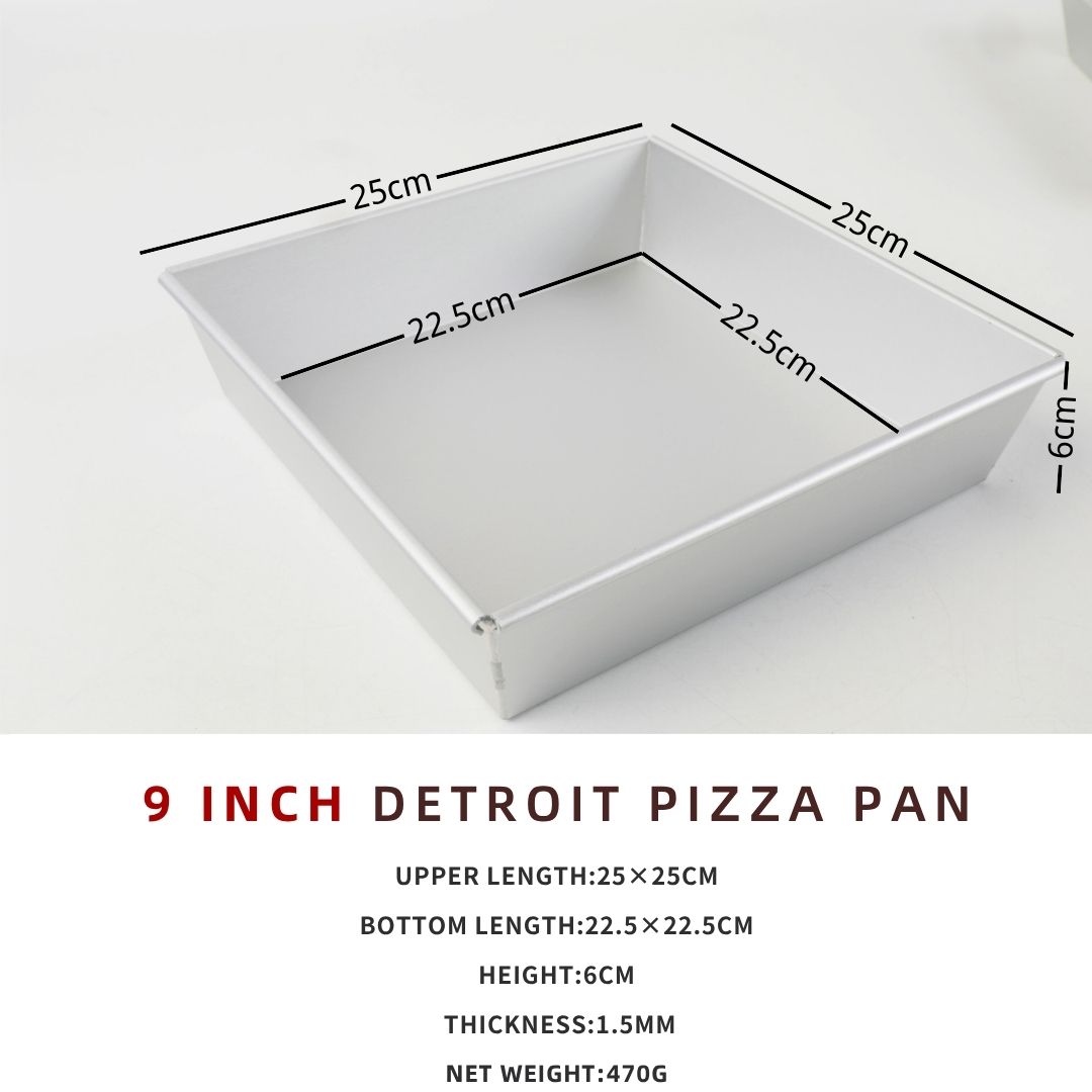 6 ~ 10 inch Detroit Style Pizza Pan Deep Dish Pizza Pan, Pizza Pan, Vierkante Bakpan, Bakvormen Keukengerei, Aluminium: Oranje