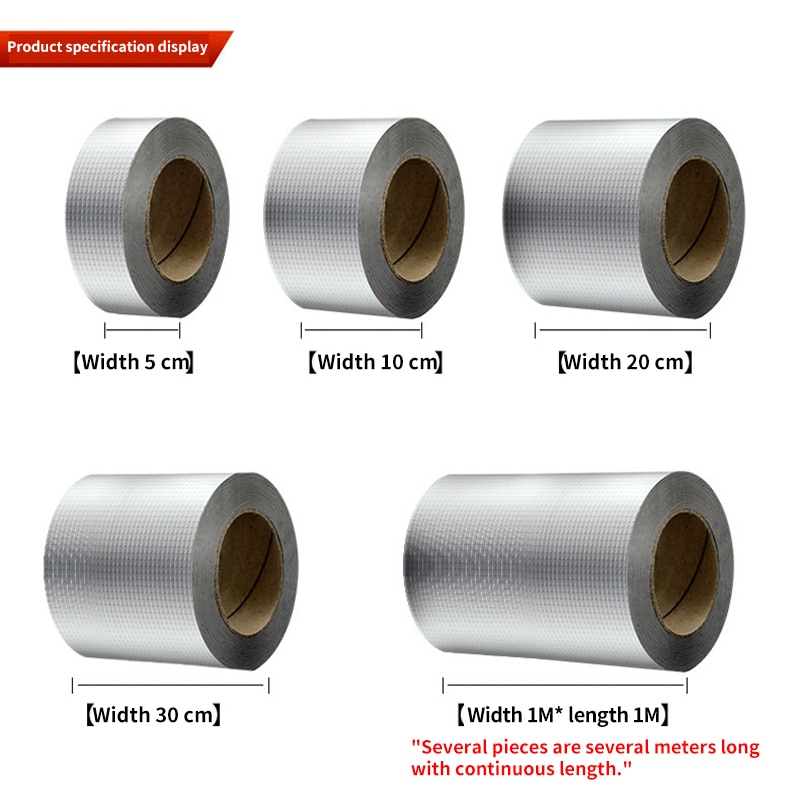 Waterproof Duct Tape Butyl Super Fix Repair Wall Crack Thicken Butyl Tape Thermal Resist Duct Repairs