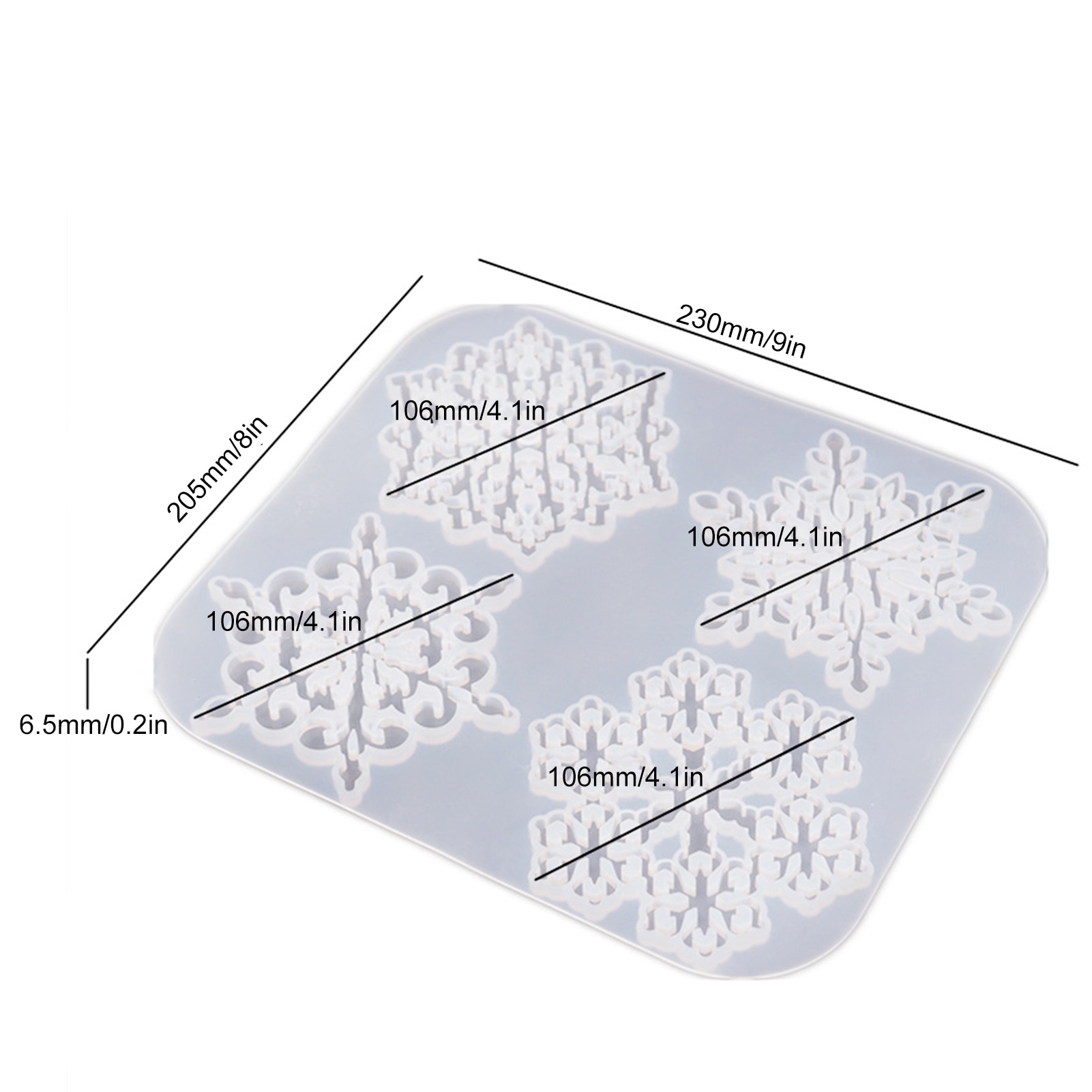 Epoxyhars Mallen Sneeuwvlok Coaster Siliconen Ambachtelijke Casting Mould Hars Mallen Voor Diy Maken Coaster Mallen Art Craft Gereedschap