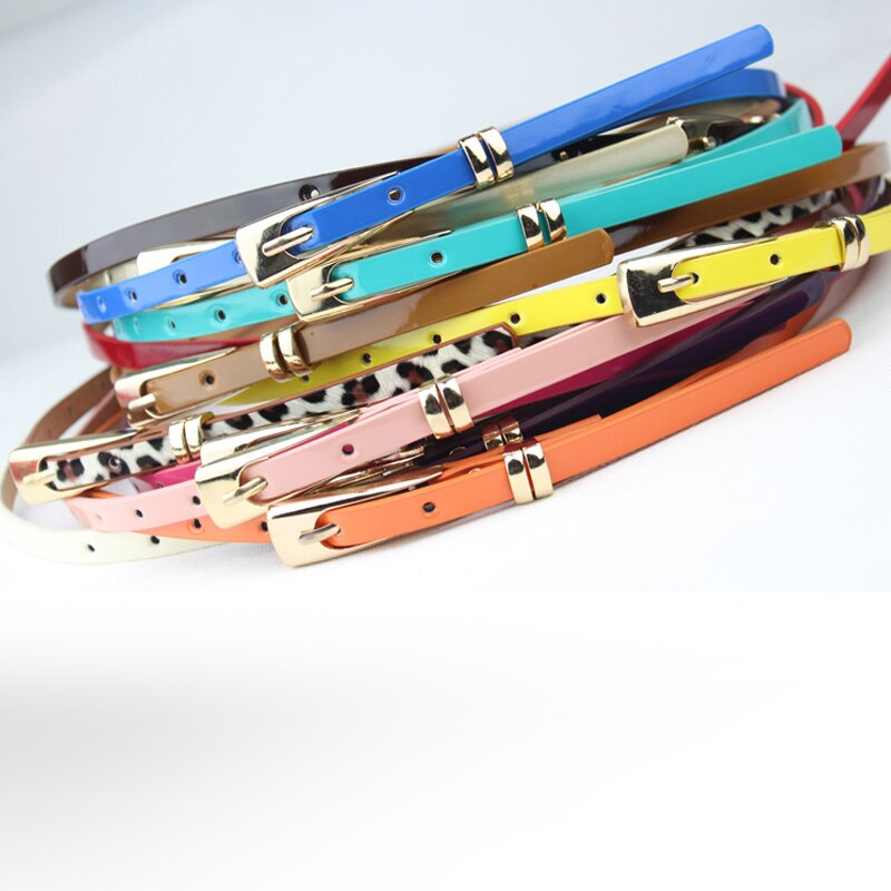 Grote naam eenvoudige stijl riem pu lakleer lange u-vormige gesp fijne damesriem luxe merk riemen voor vrouwen