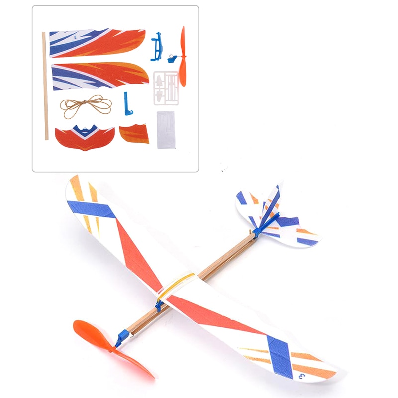 Diy Kinderen Speelgoed Rubber Band Aangedreven Vliegtuigen Model Kits Speelgoed Voor Kinderen Foam Plastic Montage Planes Model Wetenschap Speelgoed