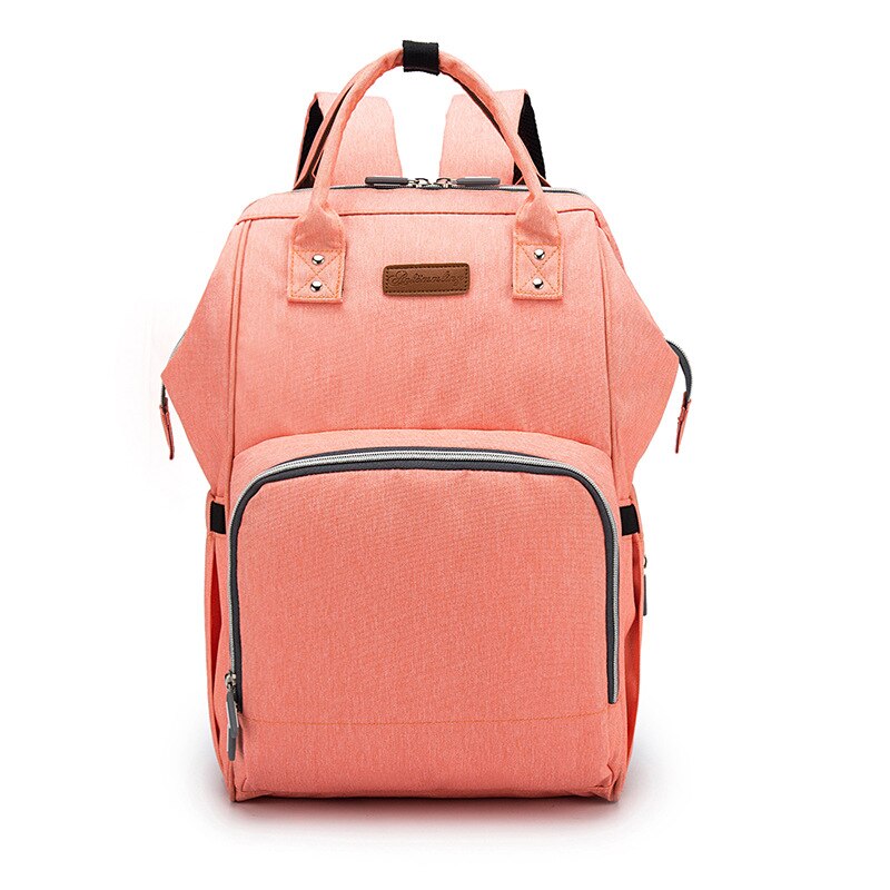 Ankommling2020-Style Gemengde Kleuren Luiertas Multifunctionele Met Usb Schouder Grote Volume Mama Tas Schouder: Xiang Concubine Orange
