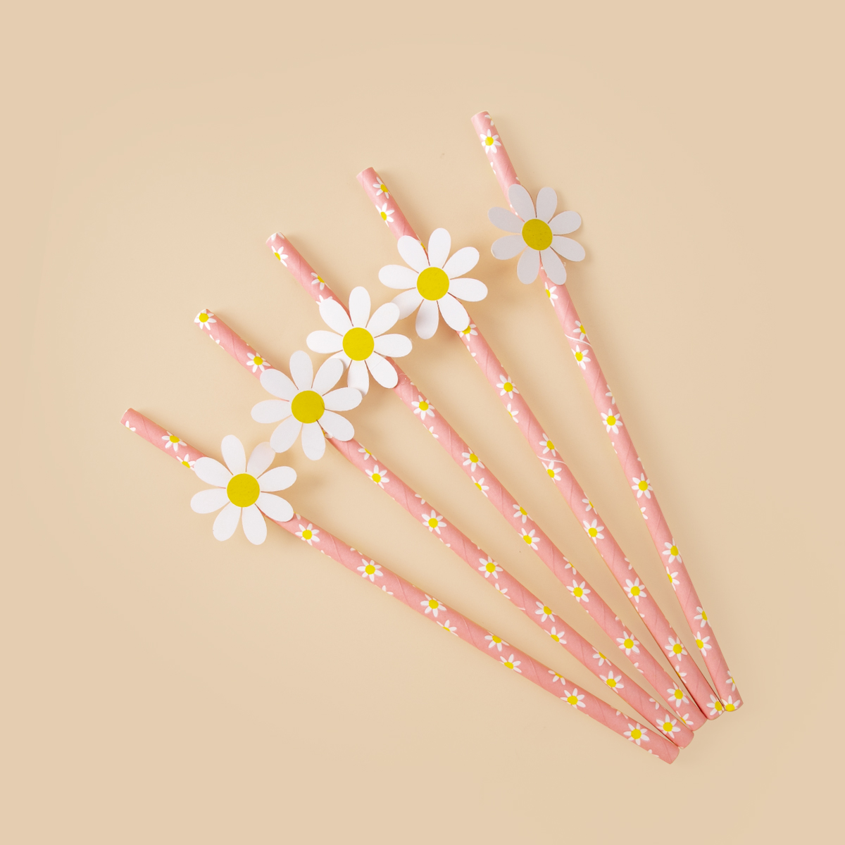 10/20/30 Stuks Daisy Bloem Papieren Rietjes Wegwerp Rietjes Daisy Thema Verjaardagsfeestje Decoraties Bruiloft Feestartikelen: S / Deep Sapphire