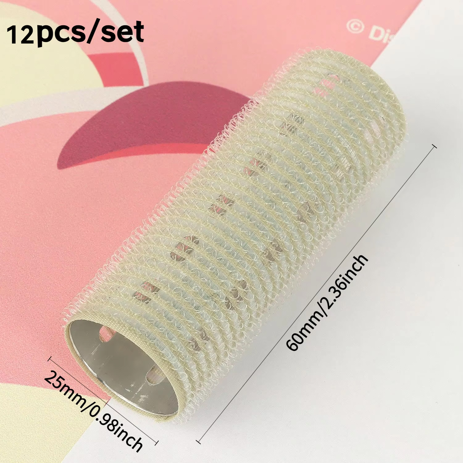 12 rulos de pelo autoagarre, rulos de pelo térmicos de aluminio para rizos de volumen y todo el día, para cabello corto, medio y largo: Negro