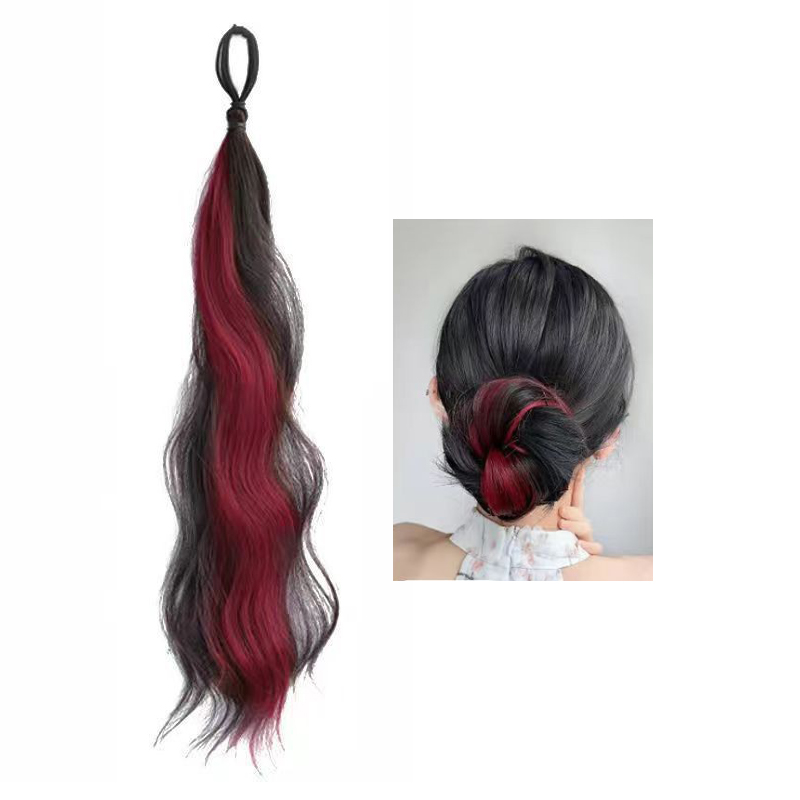 Cheveux synthétiques Chignon Chignon postiches auto-enroulement boule cheveux Bun femme bricolage Chignon cheveux Bun paquet pour augmenter les cheveux désordre Dount: Argent