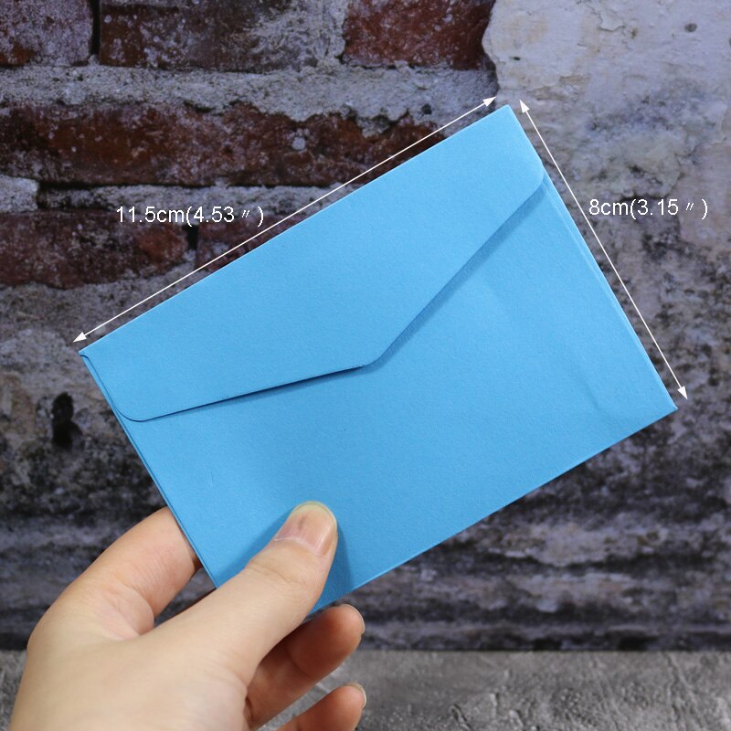 14pcs Colorful Envelope Kraft Paper Envelope Postcard Invitation Letter Stationery Party Favor Paper Bag 11.5x8cm