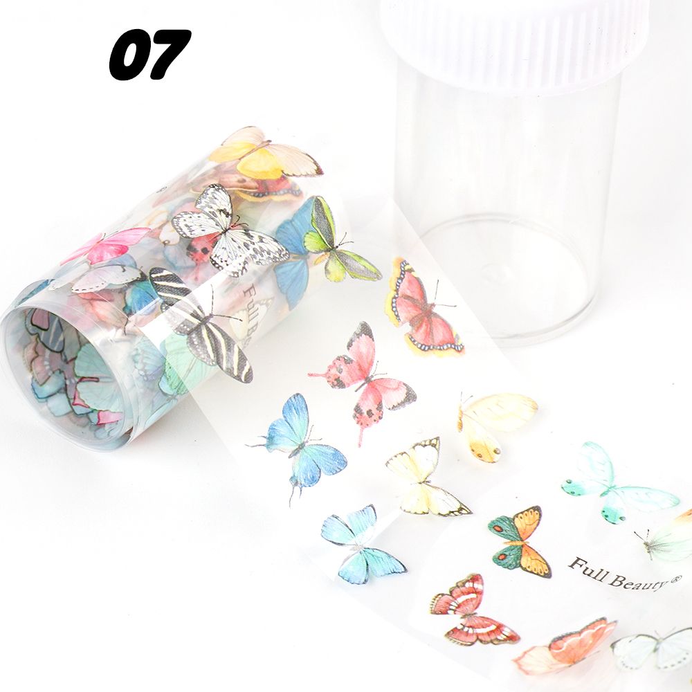 Aurora Nail Foils Shattered Glass Nail Art Marble Holographic Cellophane Paper Nail Sticker Summer Manicure Clear GL1900: 1808-07 bottle