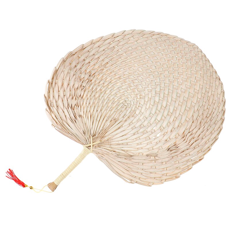 Hand geweven Baby Muggenmelk Fan Zomer Handleiding Straw Hand Fans Palmblad