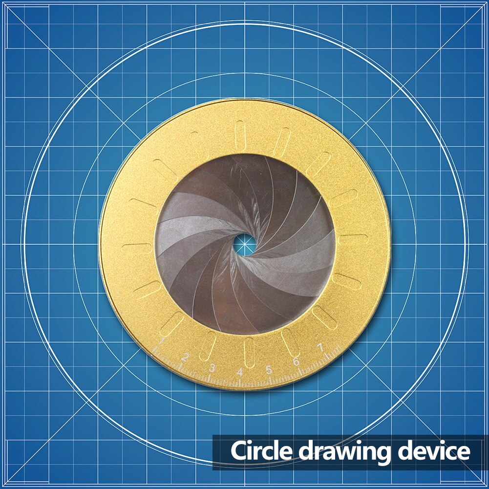 1pc Adjustable Circle Drawing Ruler Measuring Tool Round Stainless Steel Compass Circle Drawing Tool