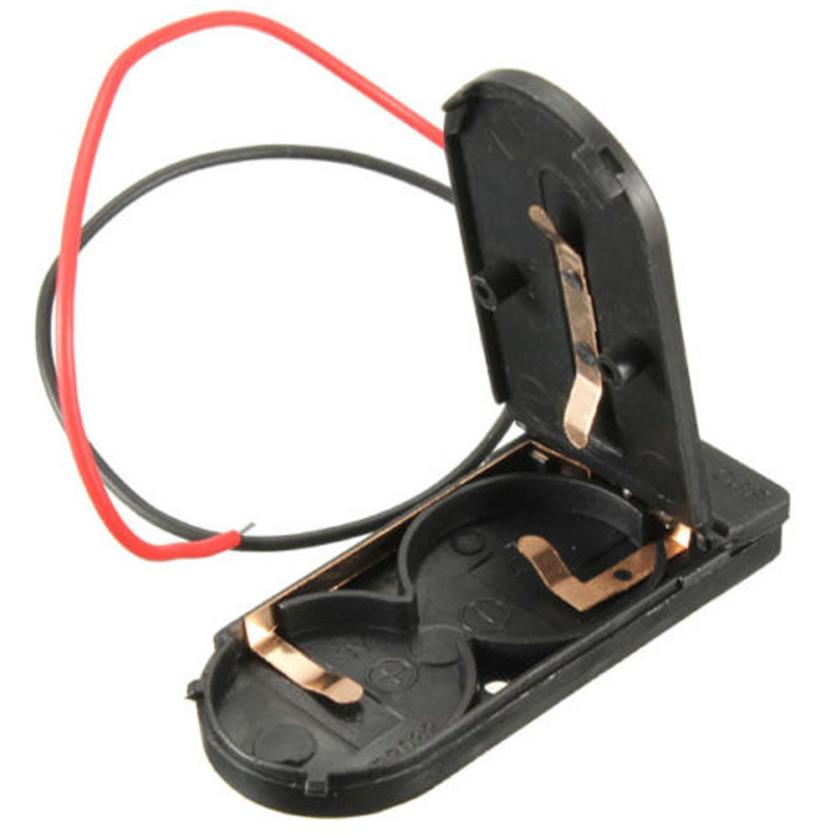 5Pcs CR2032 Knop Knoopcel Batterij Houder Case Cover Met Aan/Uit Schakelaar Bk