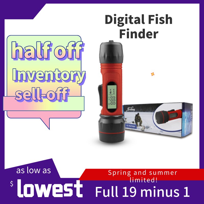 Digital Handle Fish Finder Portable Waterproof Sonar Echo Sounder 100M Depth For Winter Ice Fishing Outdoor Accessories