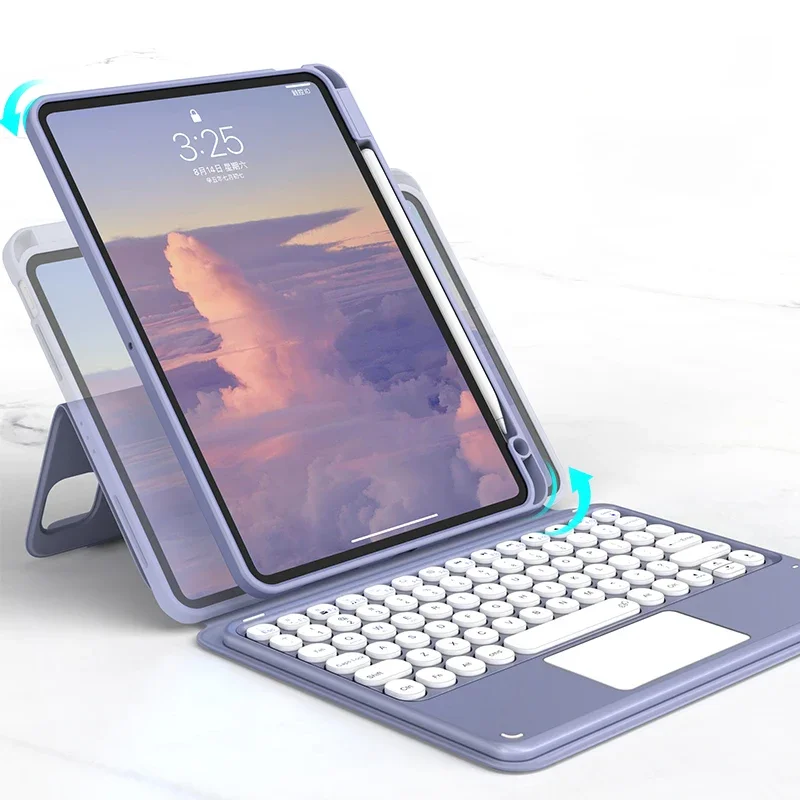 Funda magnética de rotación para iPad Air 6, 2024, 10,9, Air 4, 5, 10. ª generación, teclado 10,2, 7, 8, 9. ª, Air 3 Pro 11, funda con ratón gratis