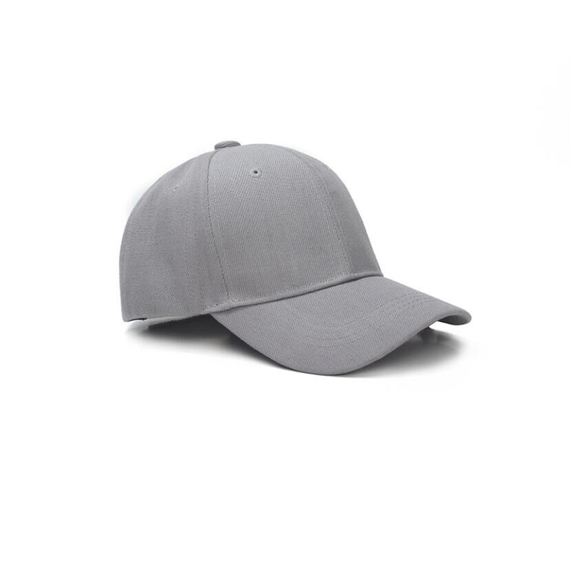 Solid Color Baseball Cap Summer Outdoor Sports Cap Tennis High Pony Tail Cap Unisex Hip-hop Rebound Cap Beach Vacation Sun Hat: Grey