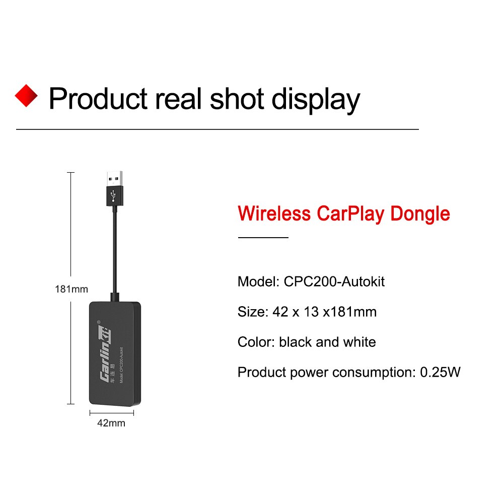 Wireless CarPlay AN Auto USB Dongle Wired Adapter For AN Car Navigation Player HD 1080P Display Wireless Carplay