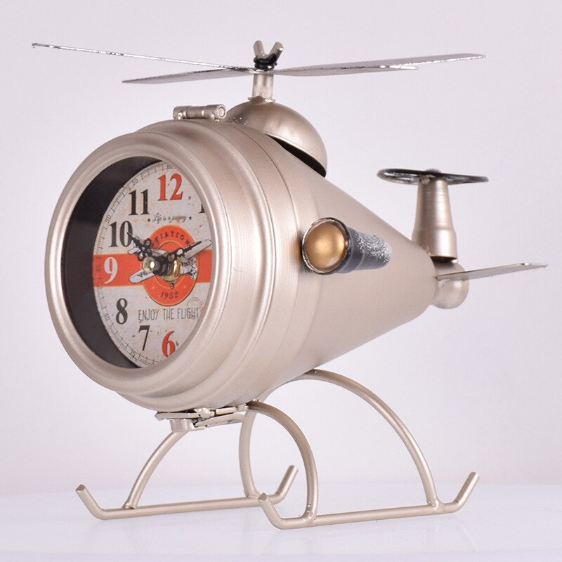 Metal Desk Clock Simple Living Room Bedroom Digital Clock Student Bedside Mute Clock: Gold