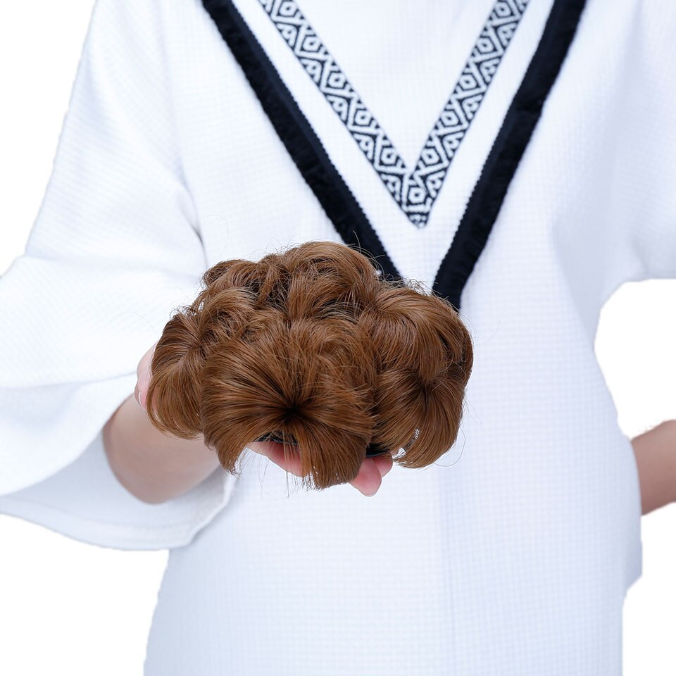 WTB Women Chignon Hair Bun Donut Clip In Hairpiece Extensions Black/Brown/ Synthetic High Temperature Fiber Chignon