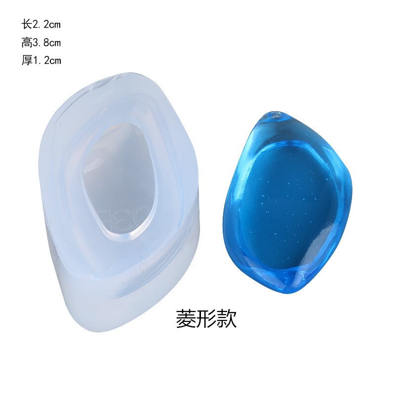 1pc anhänger mit loch, anhängerkette, wasserlösliche silikon-uv-harzform zur herstellung von schmuck, ohrringen und haaraccessoires: Diamant