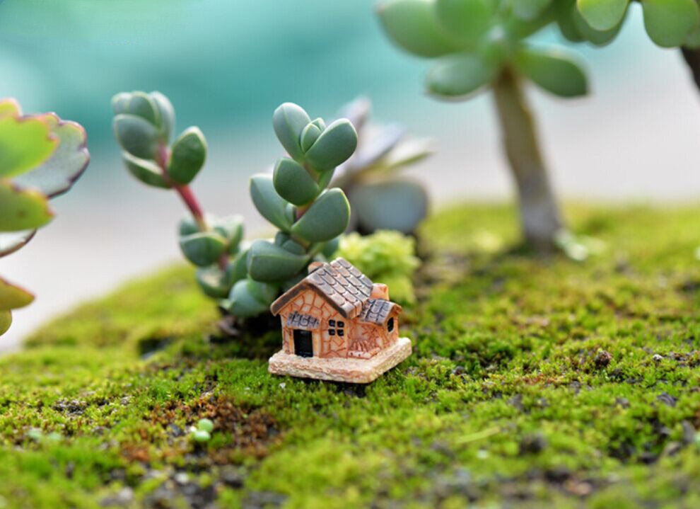 25 # Mini Poppenhuis Beeldjes Stenen Huis Hars Decoraties Voor Huis En Tuin Diy Miniaturen Improvement Decoratie Accessoires