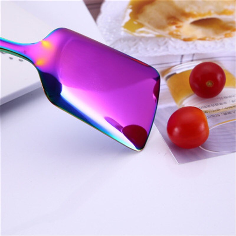 Newest Rainbow Stainless Steel Kitchen Utensil Set Big Size Public Buffet Spoon Colander Fork Shovel Kitchenware Cooking Tools