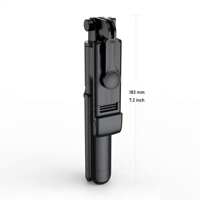Selfie Stick per selfie con treppiede portatile espandibile tutto in uno per iPhone con telecomando con telecomando wireless BT staccabile compatibile
