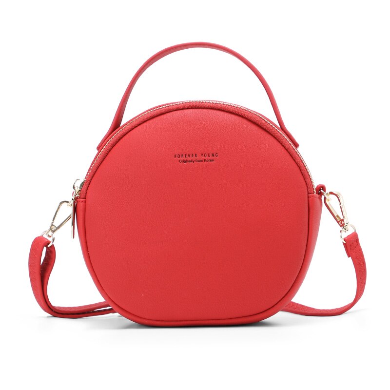 WEICHEN circulaire femmes sac à bandoulière en cuir bandoulière sacs de messager femme ronde Bolsa dames sac à main