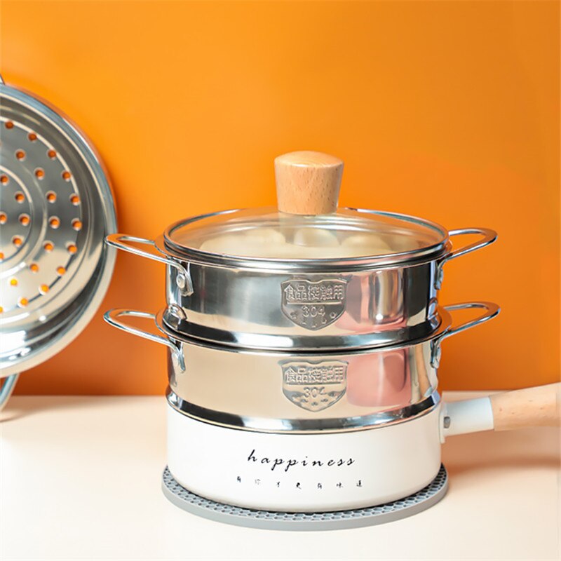 304 stainless steel steamer, small small milk food pot, steamed buns, steamed buns, steamer drawers, mini-steamer can be stacked