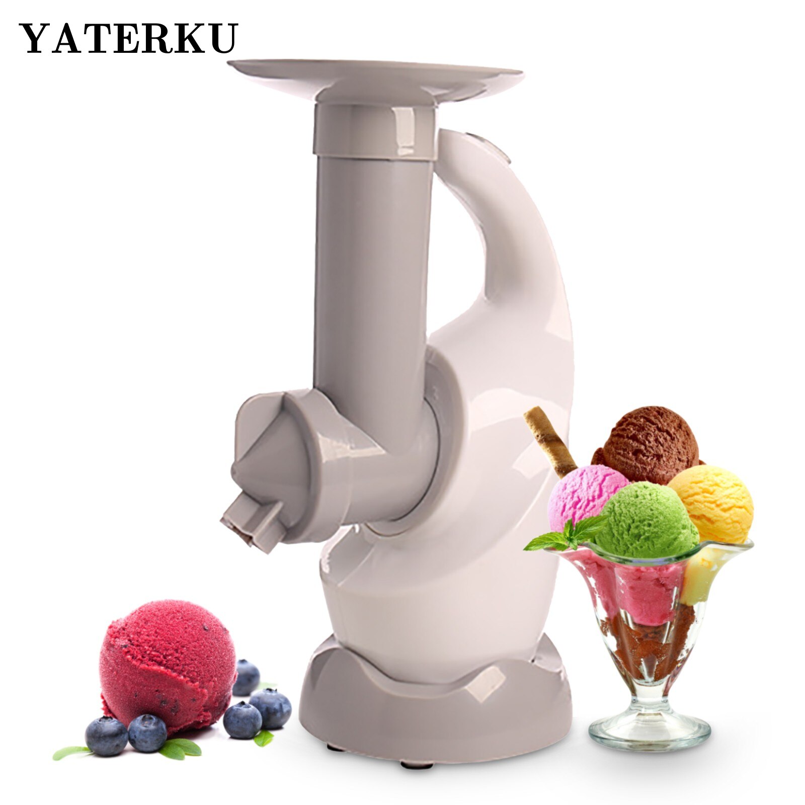 Ice Cream Maker Machine Mini Automatic Slush Machine Eu/us /uk Plug Home Electric Ice Cream Fruit Yogurt Makers For Children