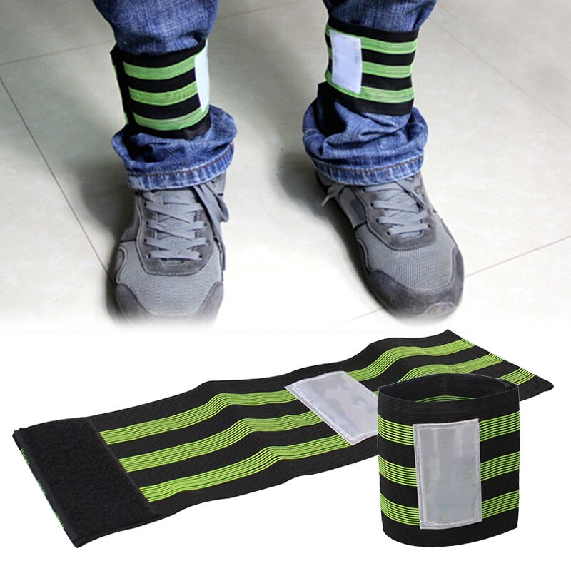 2Pcs/Pair Bike Bicycle Reflective Safe Leg Pants Clip Strap Beam Band Bottom Belt Easy Tie Fixed Trousers