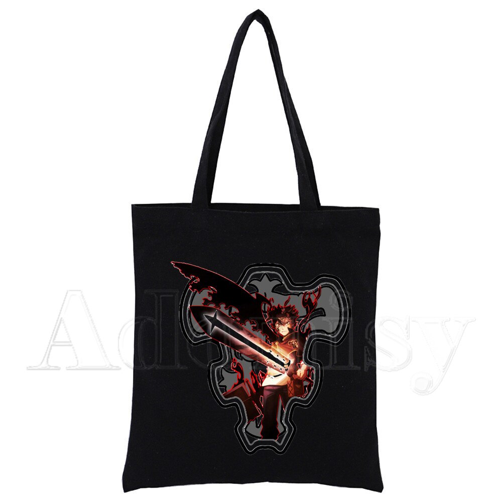 Zwarte Klaver Tote Tas Unisex Canvas Boodschappentassen Gedrukt Casual Schoudertas Opvouwbare Black: F