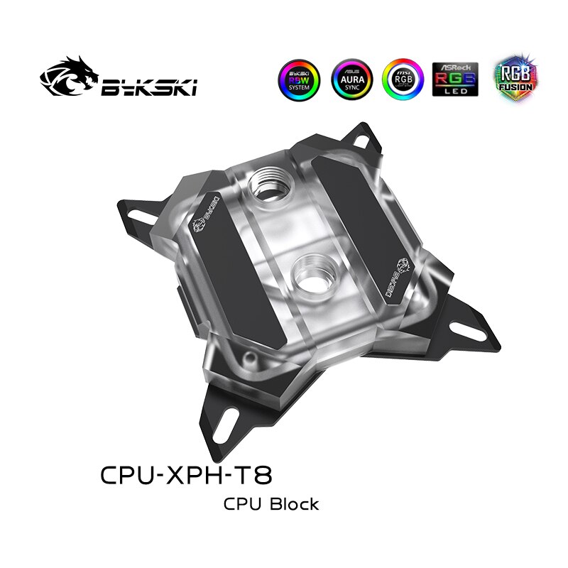 Bykski Intel CPU Water Block For Intel LGA 1366,115X,20XX, CPU Liquid Cooler Support 12V RGB/5V A-RGB/SYNC,CPU-XPH-T8