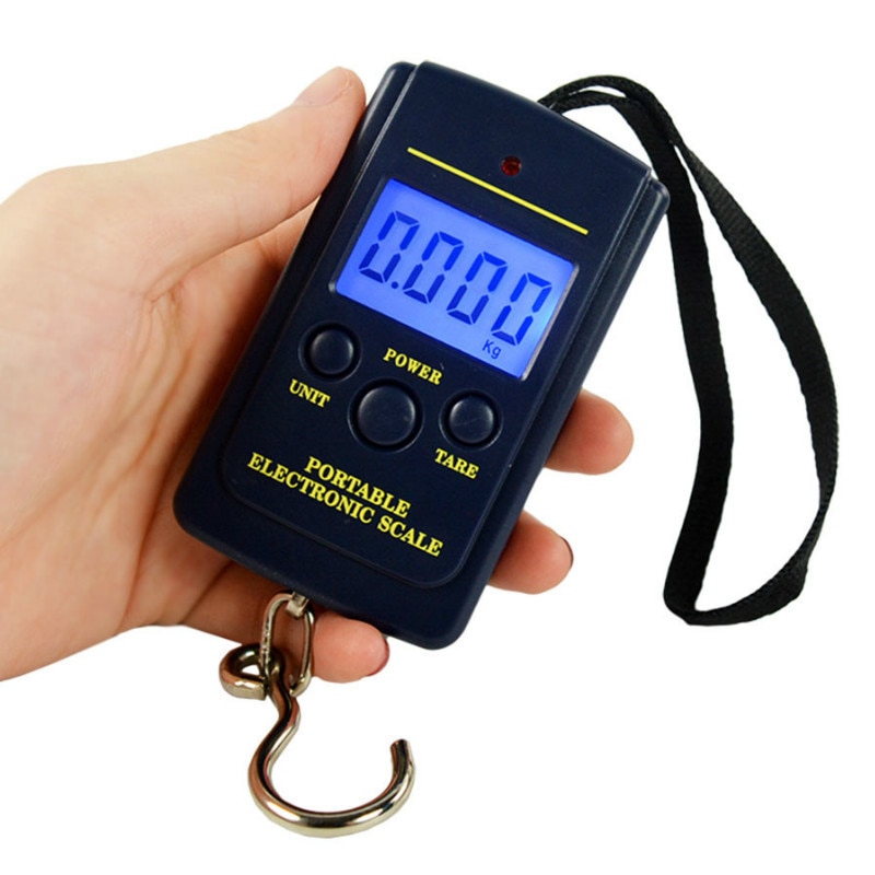 Digitale Weegschaal 10g-40 kg Opknoping Schaal Bagage Gewicht Balance Steelyard Black LCD Mini Pocket Schaal Elektronische schaal
