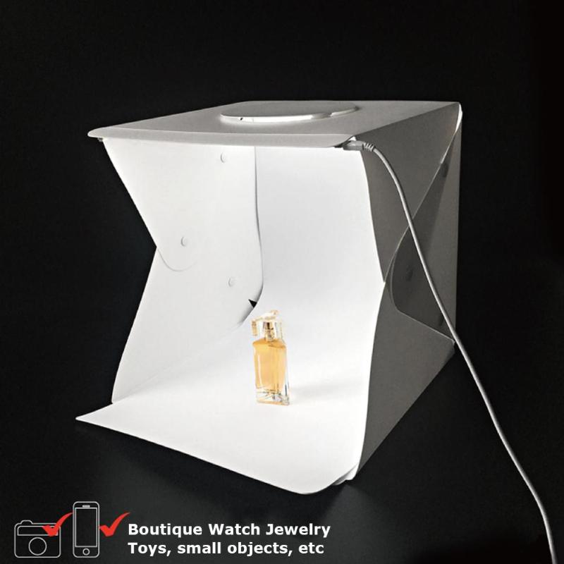 Studio Box Draagbare Delicate 30cm Mini Vouwen Lightbox met LED Band Fotografie Studio Softbox Universele