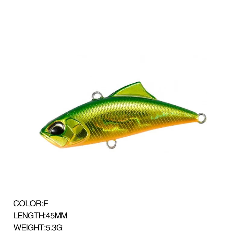 Señuelos de pesca VIB japoneses, punta de lanza, vibración RYUKI 45S, señuelo para verano e invierno, cebo Artificial, tropas, aparejos, accesorios para Lucio: Gris claro