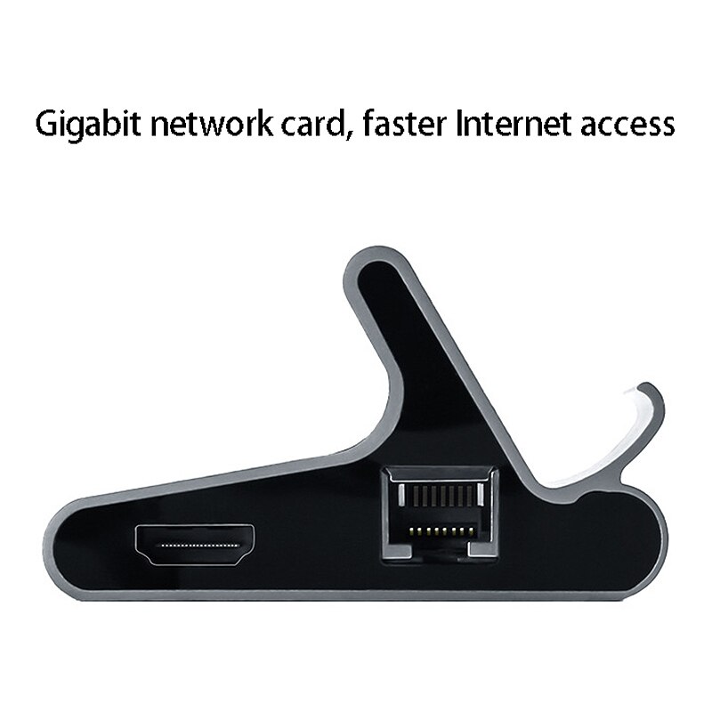 Type C HUB Docking Station USB-C to HDMI Dock Power Adapter Vertical Base with Bracket