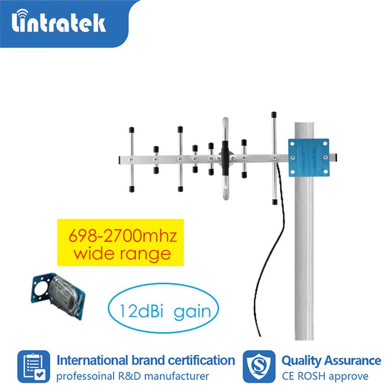 Antenna 2G 3G 4G External Yagi 12dbi + Internal Panel 9dbi +13m cable for Cellular Amplifier Booster Repeater GSM UMTS LTE DCS H