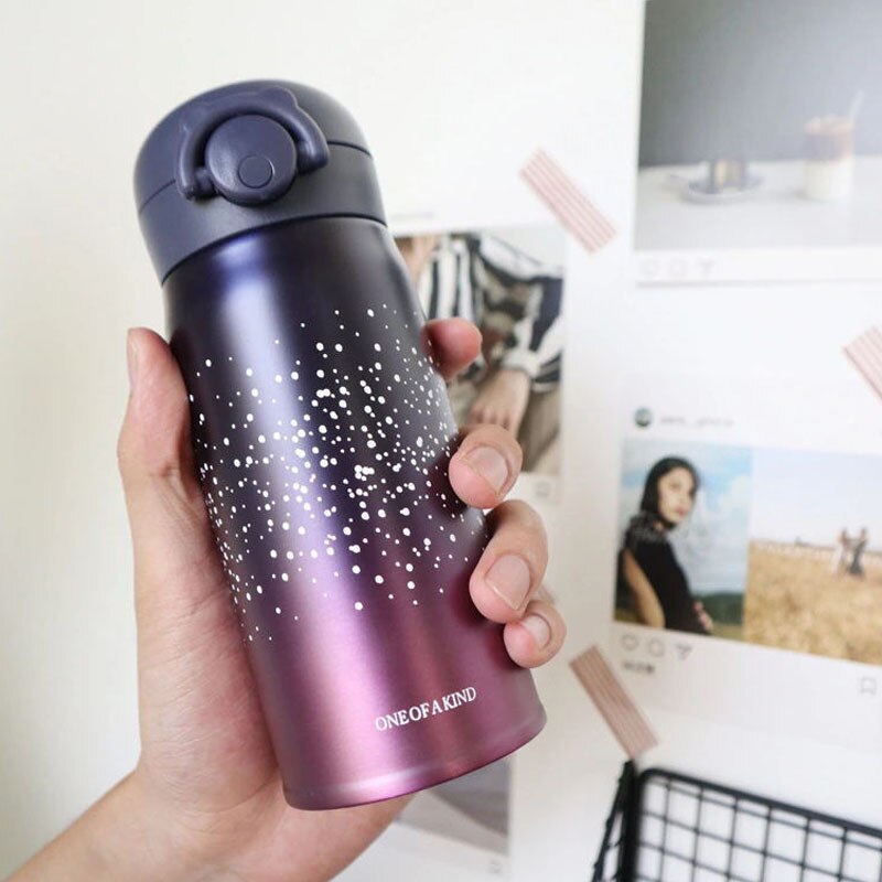 ! Termo de 500ml, taza de de botella, termo de café, té, leche, Taza de Viaje, termo de doble pared de acero inoxidable, frascos de vacío, , termo taza: 350ml / 3
