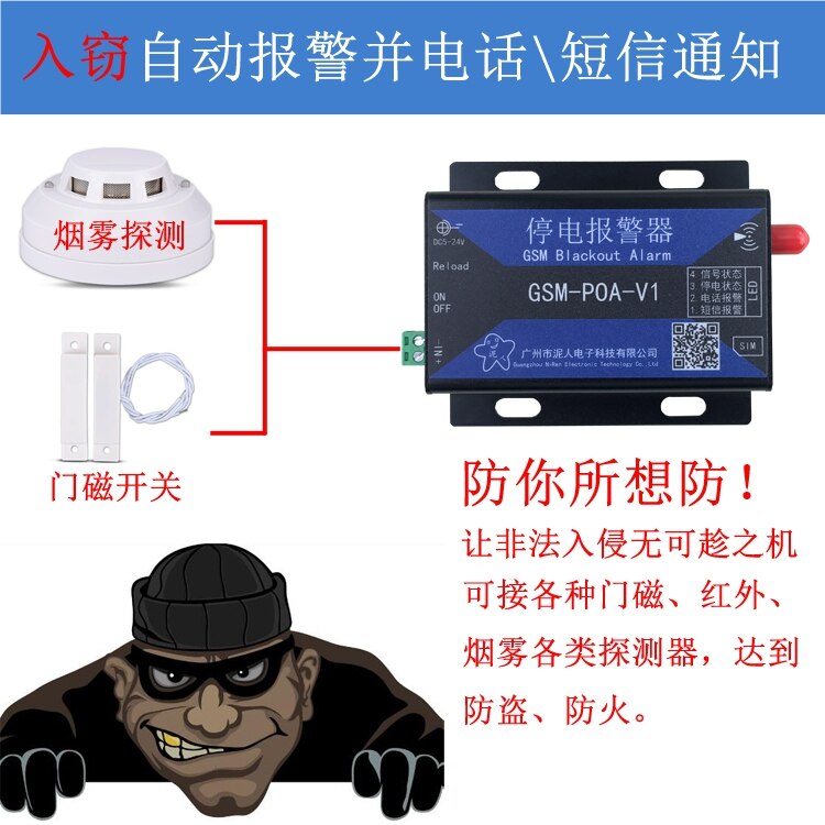 Stroomuitval Alarm 220V Aquarium Stroomuitval Alarm Inbraakalarm GSM Alarm