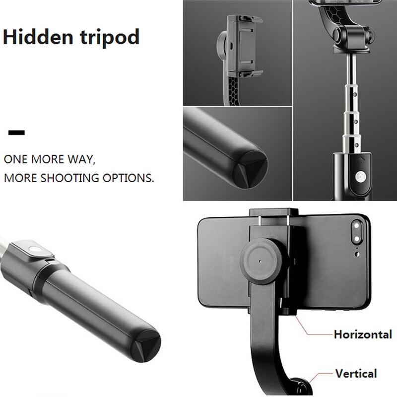 Single Achse Hand Gimbal H5 Stabilisator mit Anti-schütteln stativ halterung Für Smartphone Samsung Iphone X XR Gopro Kamera Aktion