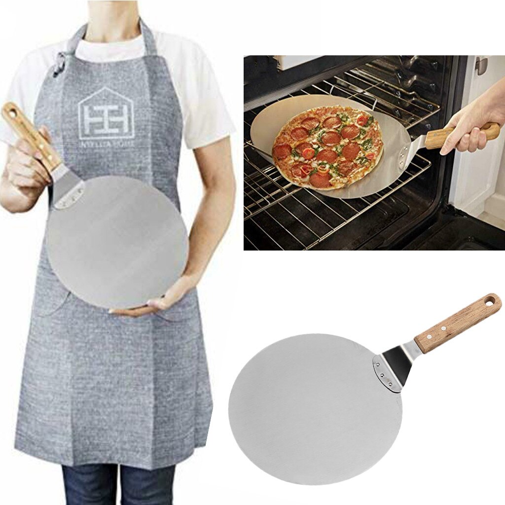 Pizza Paddle 10-Inch Rvs Blade Pizza Spatel Voor Oven Thuis Keuken Bakken Pizza Schoppen